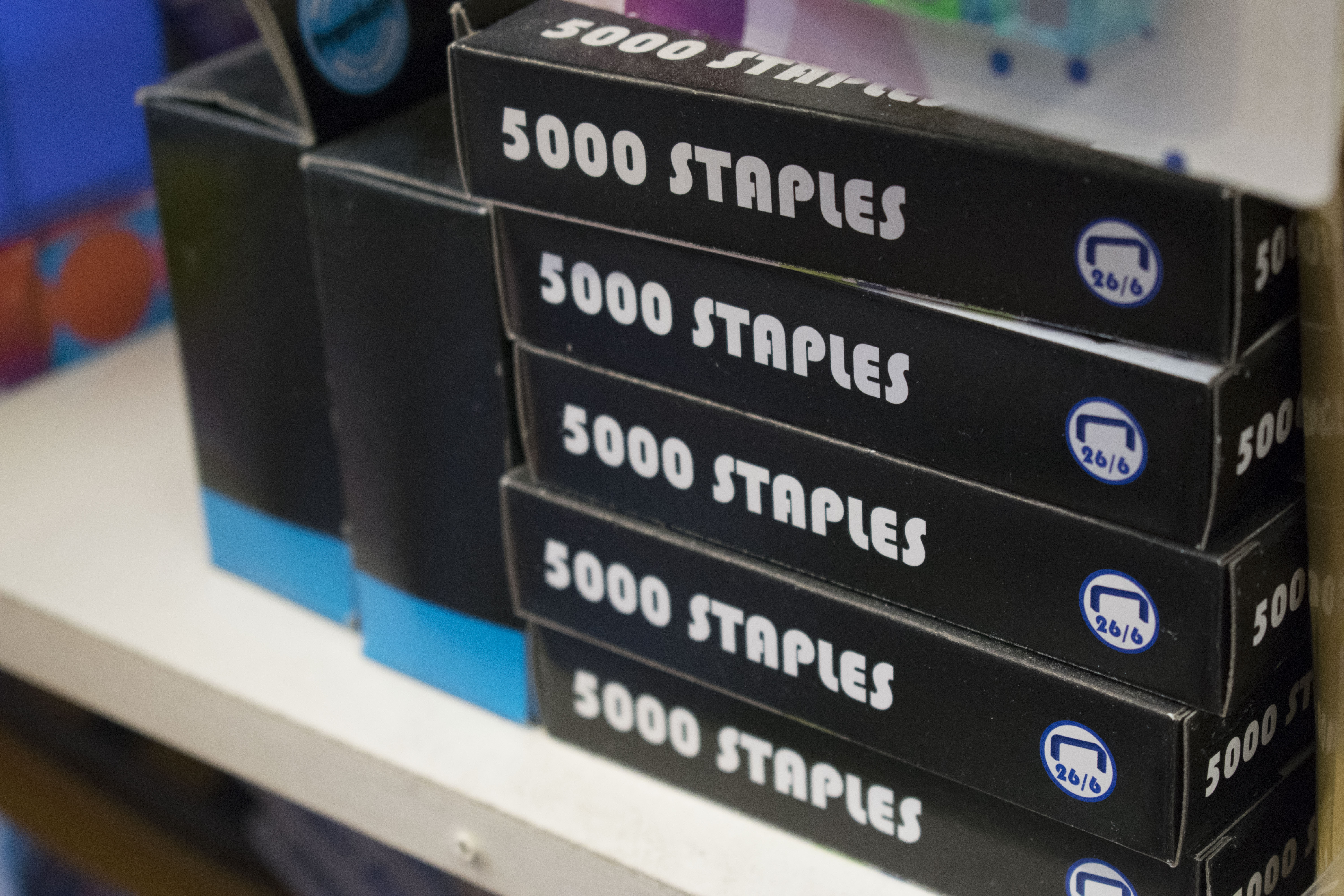 Boxes of staples